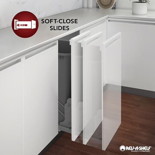 Steel Double Pullout Waste Container with Soft