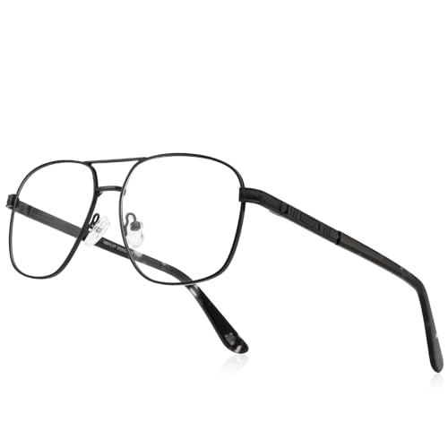 RBPilot Square Metal Aviator Reading Glasses for Men
