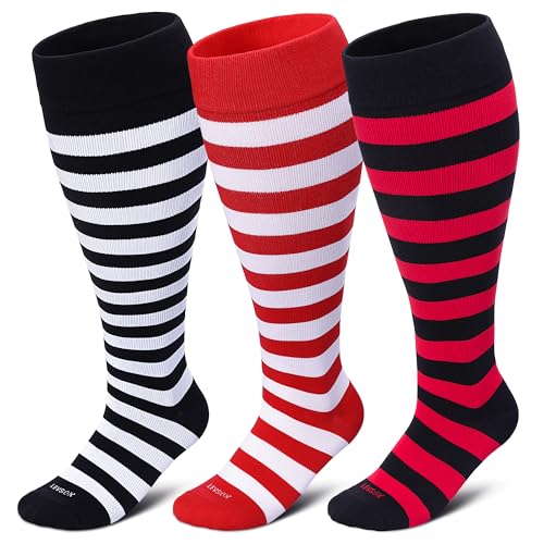 Plus Size Compression Socks for Women Men Wide Calf Extra Large 15