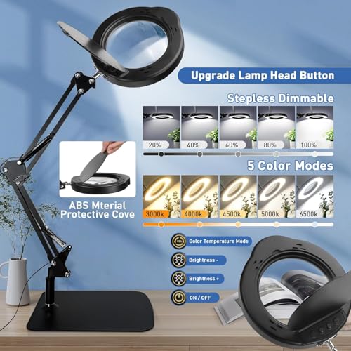 Magnifying Glass with Light and Stand