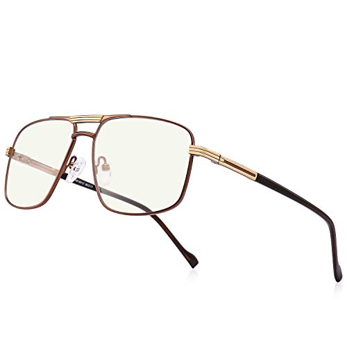 RBPilot Square Metal Aviator Reading Glasses for Men