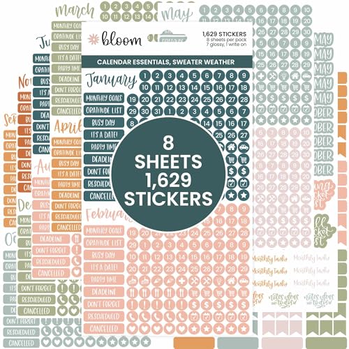 Calendar Essentials Planner Stickers