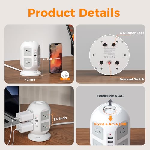 Tower Surge Protector Power Strip
