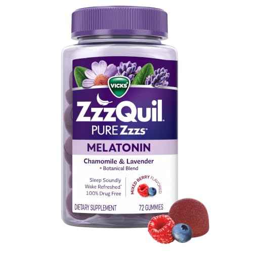 Pure Zzzs Melatonin Natural Flavor Supplement Gummies with Chamomile