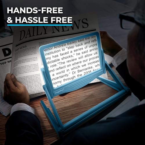 Battery Operated Black & Silver Page Magnifier