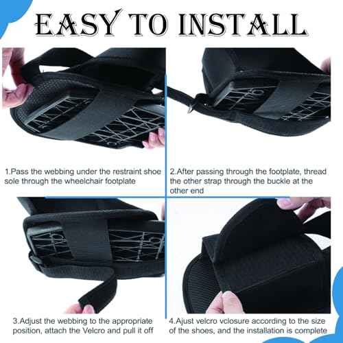 Wheelchair Restraint Shoes Prevent The Foot from Falling Off The Footrest Adjustable & Easy to Wear