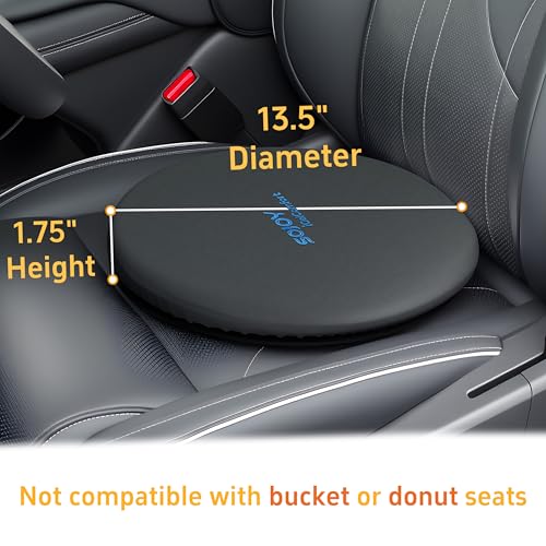 iGelComfort Deluxe Gel Swivel Seat Cushion with Supportive Memory Foam 360 Degrees Rotating Seat Cushion for Home