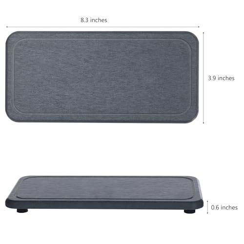 2Pcs Water Absorbent Diatomite Coasters Bathroom Sink Stone Trays
