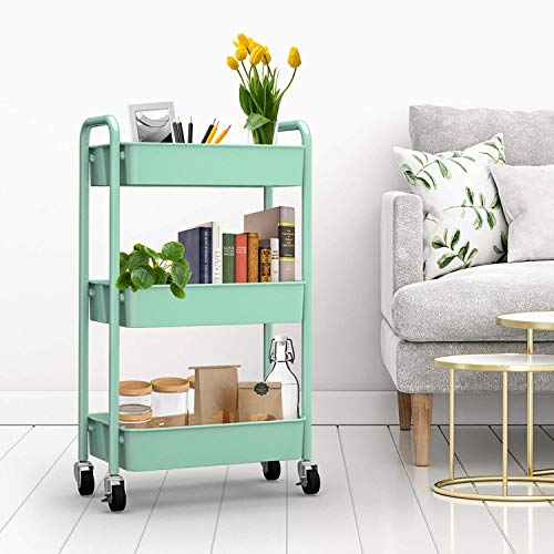 3 Tier Rolling Metal Storage Organizer