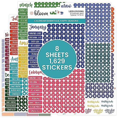 Calendar Essentials Planner Stickers