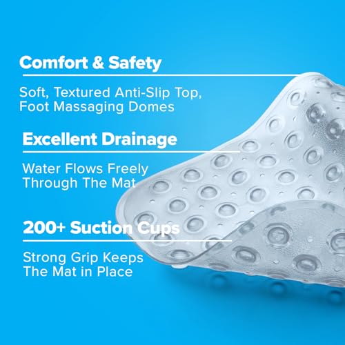 39x16 Extra Long Non Slip Bath Mat