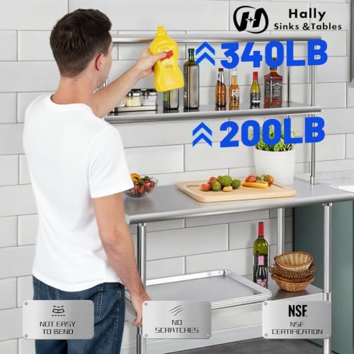 Hally Double Overshelf of Stainless Steel