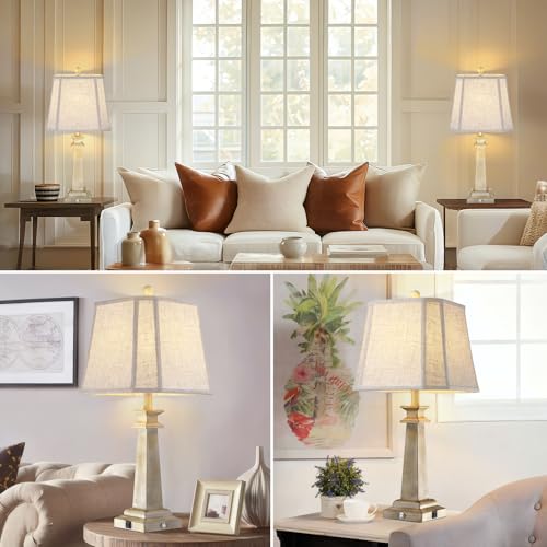 27.5" Farmhouse Table Lamp for Living Room