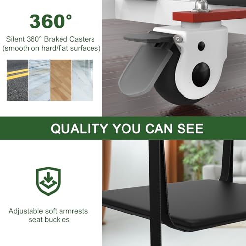 Patient Lift Transfer Chair Height & Width Adjustable Portable Transfer Lift Chair for Elderly and Disabled
