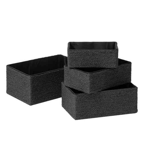 Storage Wicker Baskets for Bathroom Organizing Set of 4