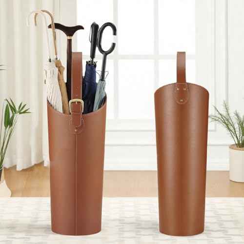 Indoor Entryway leather Umbrella bucket