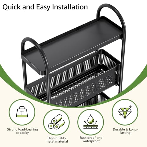 Slim Storage Cart with Drawers