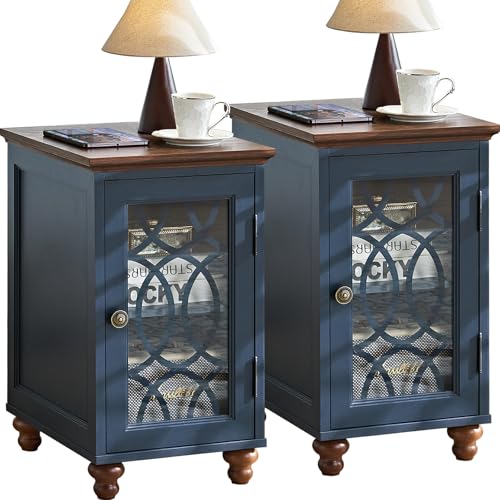 Narrow Side Table with Charging Station
