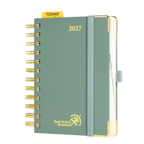 2026 2027 Academic Daily Planner One Page Per Day Hardcover Appointment Book with Hourly Time Slots