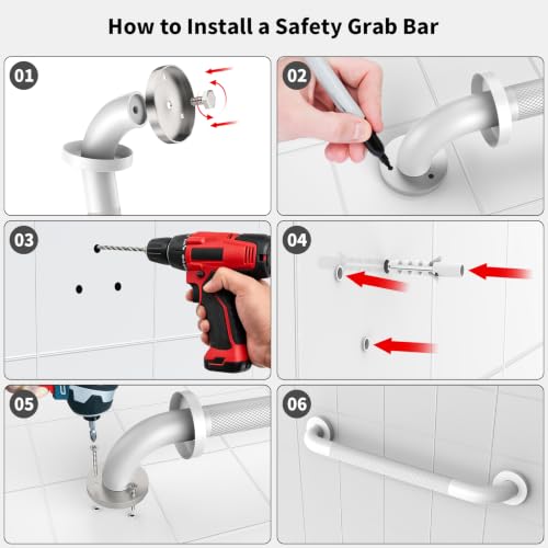 1 Pack Shower Grab Bar w