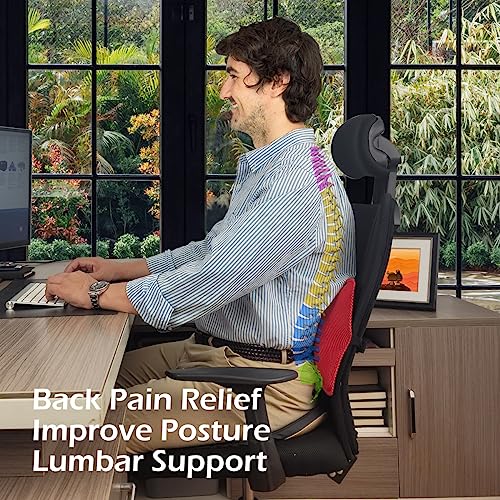 Inflatable Lumbar Support Pillow for Office Chair and Car Seat