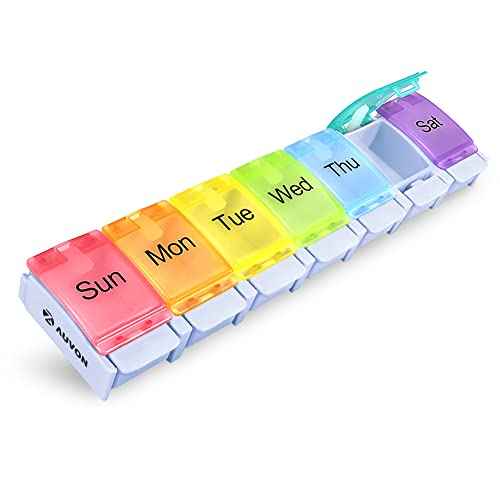 Weekly Pill Organizer with Upgraded Open Design