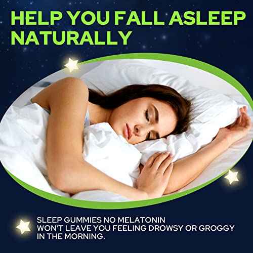 GABA, L-tryptophan, Magnesium, Ashwagandha, Non-melatonin Gummies for Men & Women, Help for Zzzs, Calm Mood & Relaxation - Non Habit-Forming