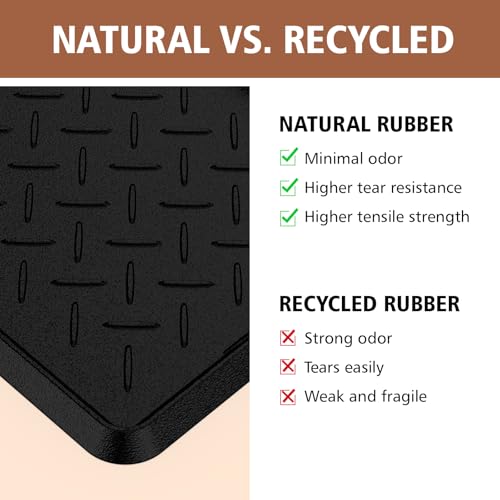Heavy Duty Boot Trays Natural Rubber Shoe Mat Tray for Entryway