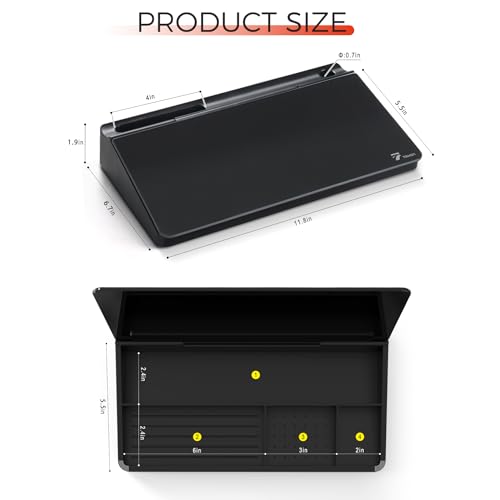 Glass Desk Whiteboard with Storage