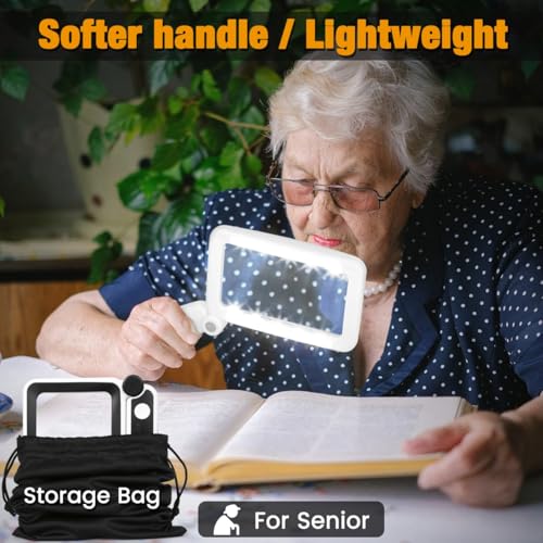 Rechargeable Magnifying Glass with Light for Reading