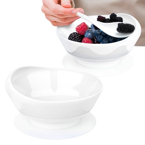 Spill Proof Scoop Plate and Bowl with Non