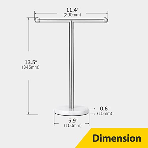 Hand Towel Holder Stand with Heavy Stainless Steel Base