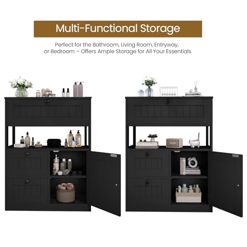 Modern Bathroom Floor Storage Cabinet