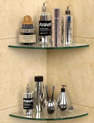 2 Pack Glass Shelf Shower Caddie