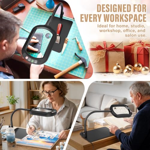 Rectangle Magnifying Glass with Light and Stand