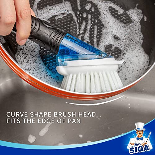 Soap Dispensing Dish Brush Storage Set