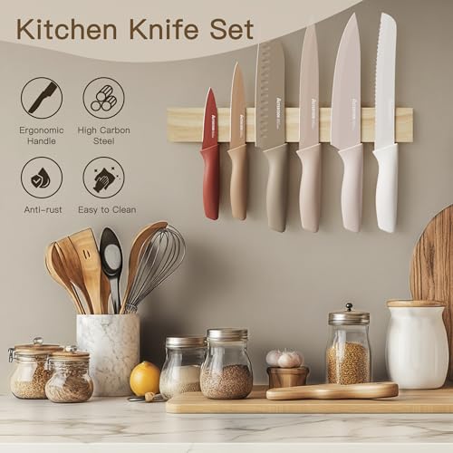 Knife Set 13 Pieces Kitchen Knives Set with Healthy Anti