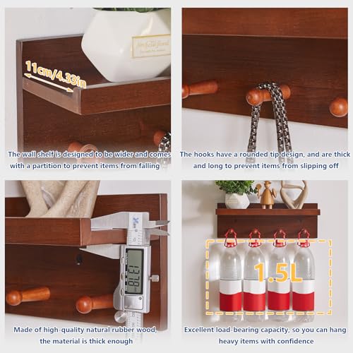 Coat Hook Wall Mount with Shelf