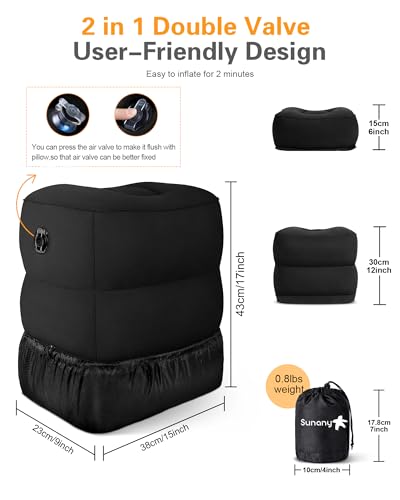 Inflatable Foot Rest Pillow for Travel