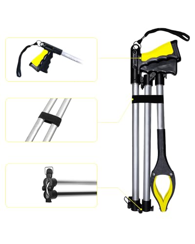 38" Extra Long Grabber Tool with 360°Rotating Anti