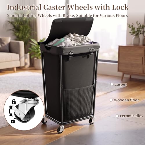Laundry Basket with Wheels