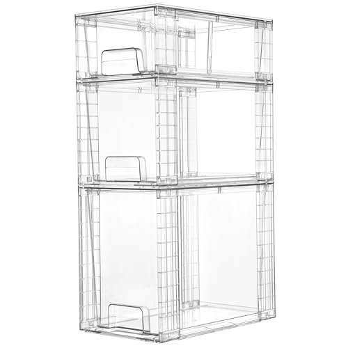 Easily Assemble Clear Storage Dawers Set
