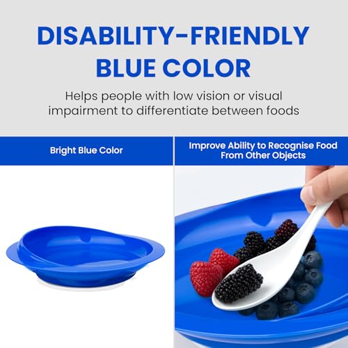 Spill Proof Scoop Plate and Bowl with Non