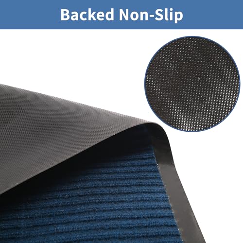Commercial Grade Entrance Mat 3x10Ft Indoor Outdoor Black Smoke Floor Heavy Duty Rubber