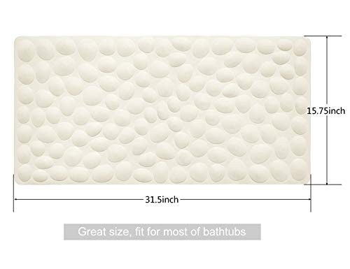 Non Slip Bathtub Mat OTHWAY Soft Rubber Bathroom Bathmat with Strong Suction Cups