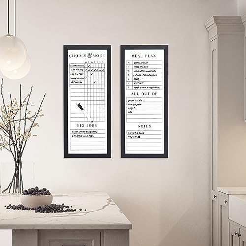 Set of Two Family Planner Dry Erase Boards Featuring