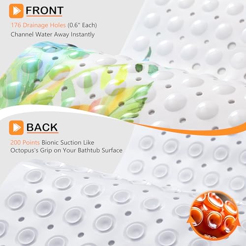 Long Bath Tub Mat Non