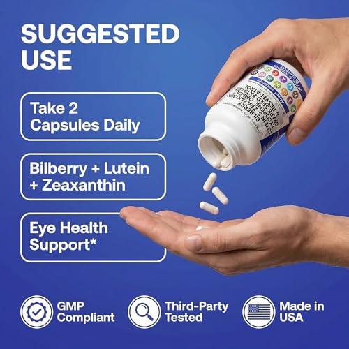 Clean Nutra Eye Vitamins with Bilberry Lutein and Zeaxanthin Supplements Lycopene 40mg Resveratrol Grape Seed Astaxanthin for Eyes