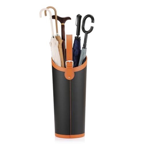 Artificial Leather Tall Umbrella Holer Rack Entryway Indoor for Business