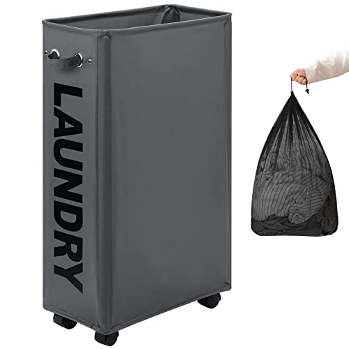 Rolling Laundry Basket Hamper on Wheels
